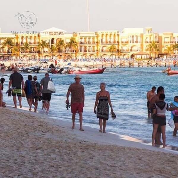 walking the beach in Playa
